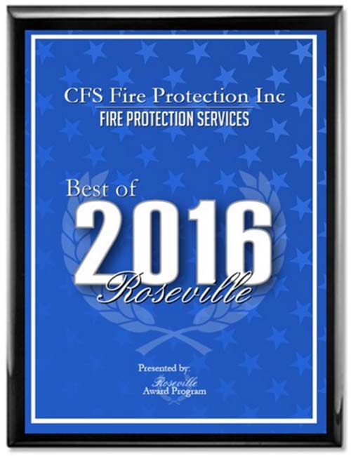Best of 2016 - Fire Protection Services Awarded to CFS Fire Protection, Inc. in Daly City, California 94014.