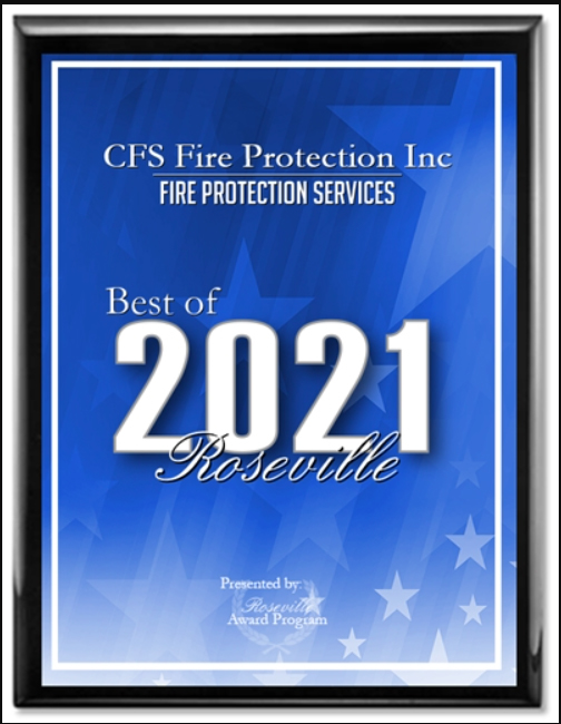 Best of 2021 Award for Fire Protection Services in Roseville, California for CFS Fire Protection, Inc. This is their fourth award.