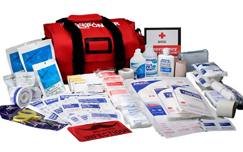 First Aid Kits, Portable Fire Extinguishing Equipment and Supplies.